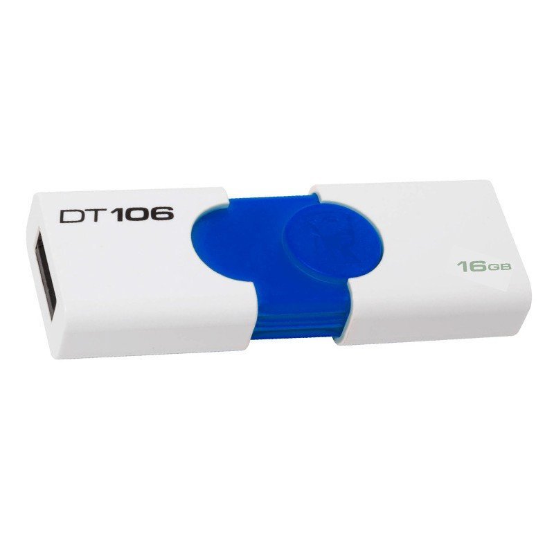 金士顿(Kingston)DT106优盘16GB u盘USB3.1高速车载电脑学生办公创意u盘 16g推拉U盘白色