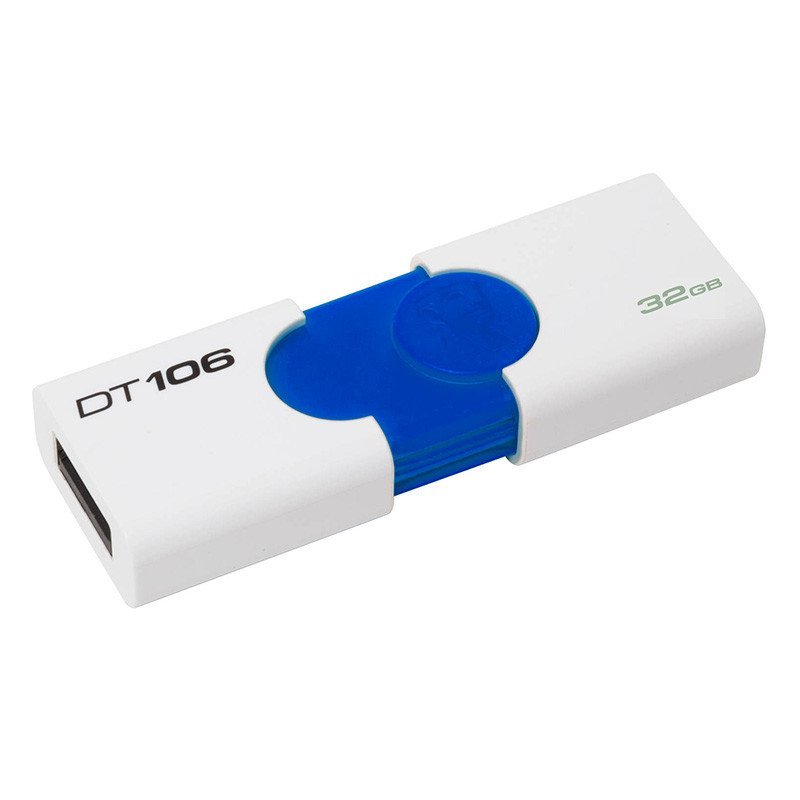 金士顿(Kingston)DT106/ 32GB u盘USB3.1高速创意优盘 32g推拉车载商务办公学生闪存盘 白色