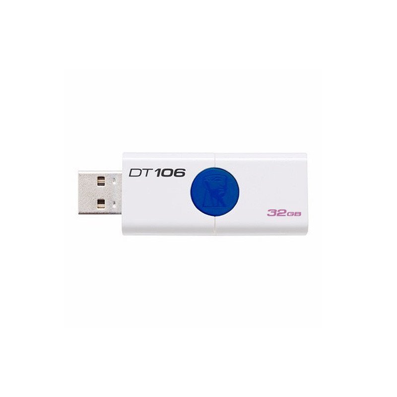 金士顿(Kingston)DT106/ 32GB u盘USB3.1高速创意优盘 32g推拉车载商务办公学生闪存盘 白色