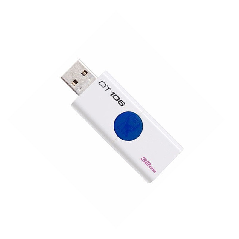 金士顿(Kingston)DT106/ 32GB u盘USB3.1高速创意优盘 32g推拉车载商务办公学生闪存盘 白色