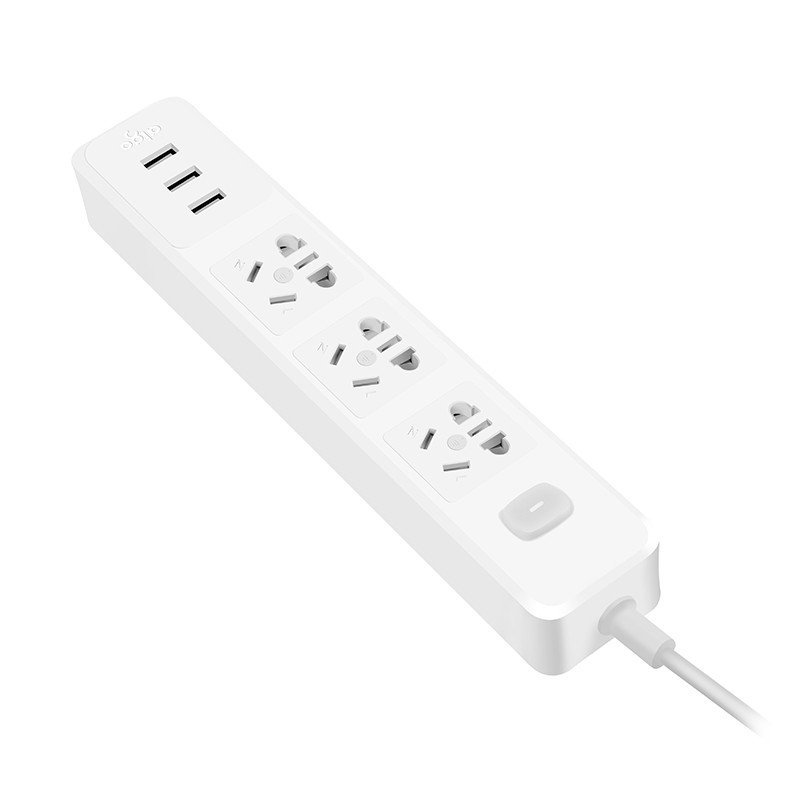 aigo 爱国者 CP01 全长1.8米 多功能插排 智能USB充电 白色