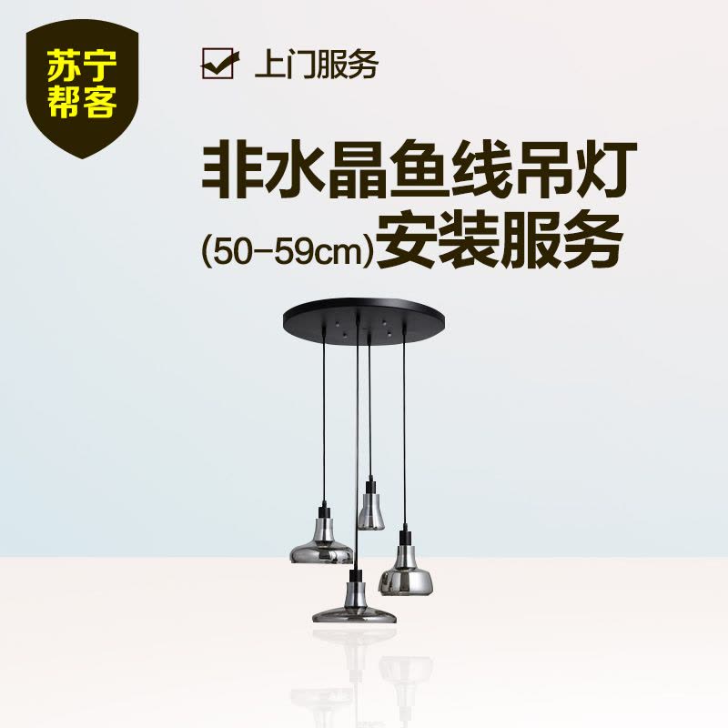 非水晶鱼线吊灯安装(50-59cm) 苏宁帮客灯具安装服务上门服务图片