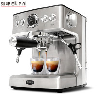 EUPA/灿坤 TSK-1837B家用咖啡机商用半自动意式浓缩咖啡壶不锈钢机身蒸汽式可打奶泡