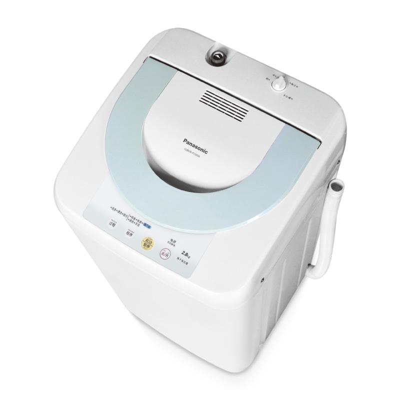 松下(Panasonic) XQB28-P200W 2.8公斤 拟手洗 轻巧全自动 儿童迷你 耐用波轮洗衣机(白色)