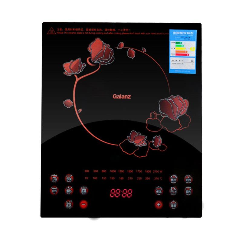格兰仕电磁炉CH2118K大平板触摸屏、一键式操作防水设计图片