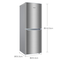 美菱(MELING) BCD-155CHC 155升 省电静音 经典外观设计 双门冰箱 大冷冻空间(银色)