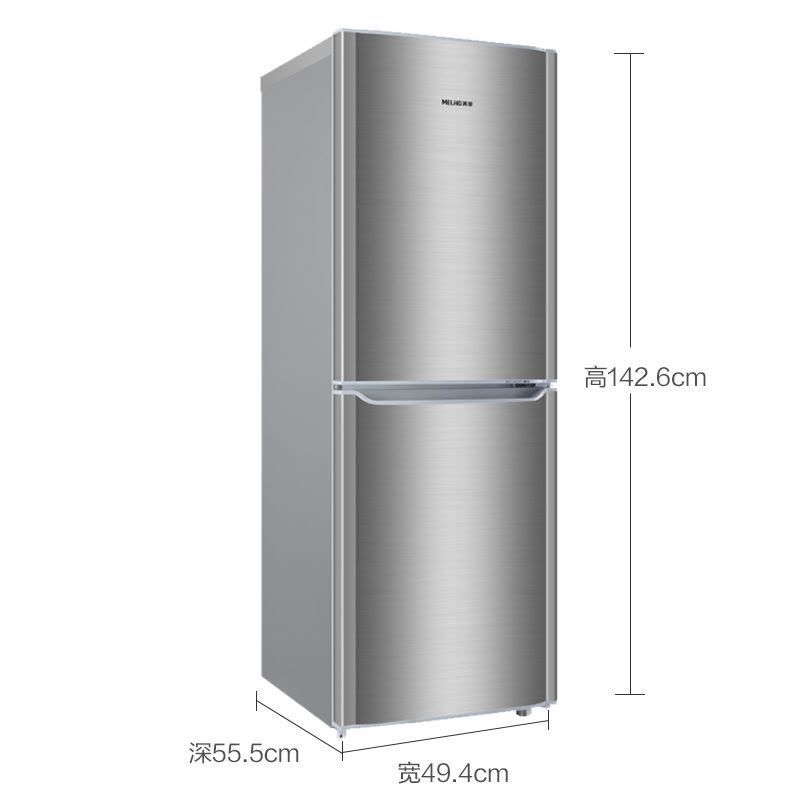 美菱(MELING) BCD-155CHC 155升 省电静音 经典外观设计 双门冰箱 大冷冻空间(银色)图片