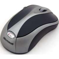 微软鼠标无线光学迷你鲨4000(银黑)