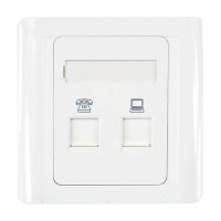 西蒙55系列电话加信息插座N55229S