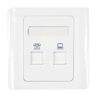 西蒙55系列电话加信息插座N55229S(10只装)