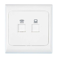 西蒙61系列电话加信息插座J60599S(10只装)