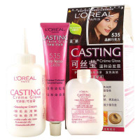 巴黎欧莱雅可丝莹温和染发霜535号 晶醇巧克力48ml+72ml+40ml