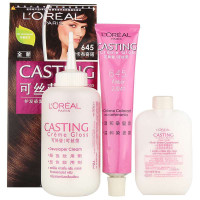 [苏宁易购超市]巴黎欧莱雅可丝莹温和染发霜645号 棕情卡布奇诺48ml+72ml+40ml