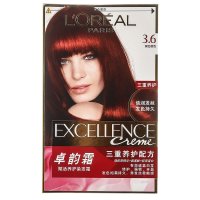 欧莱雅卓韵霜赋活养护染发霜3.6号(深红棕色)