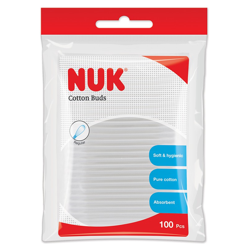 NUK婴儿专用清洁棉棒100支袋装高清大图
