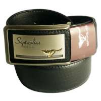 七匹狼男士平滑扣皮带793013800