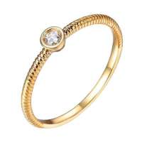 蓝色多瑙河18K金钻石戒指13号(0.05ct)-情系一生