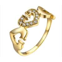 蓝色多瑙河18K金钻石戒指13号(11分)-心意相通