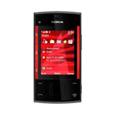 诺基亚手机X3-00黑/红色