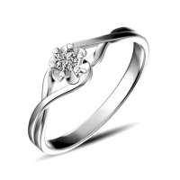 爱迪尔爱意_18K金钻石女戒13号