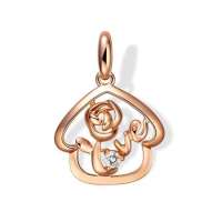 爱迪尔浪漫满屋-瑰香恋_18k金钻石吊坠