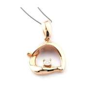 戴梦得天使之吻_18K彩金钻石吊坠