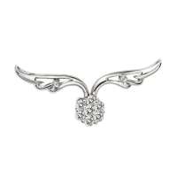 欧宝丽天使之翼_18K金钻石吊坠