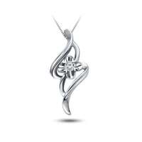 欧宝丽甜蜜旋律_18K白金钻石吊坠