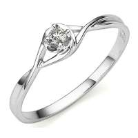 蓝色多瑙河18K金4.7分钻石女戒14号-云水光影