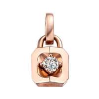 爱迪尔锁金秋_18K金钻石吊坠