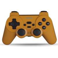 雷柏双振动摇杆游戏手柄V10(兰博黄)