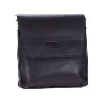 普瑞达男士棕色单肩斜挎公文包1605