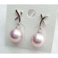 welina爱信念_925纯银贝壳珠耳环