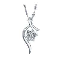 家福珠宝花娆_18k金钻石吊坠