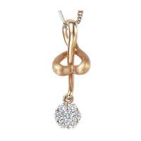 家福珠宝舞玥_18k金钻石吊坠