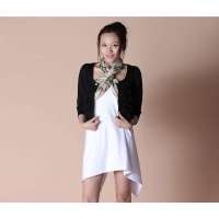 OLOMO欧莱诺女气质短款U领外套111451019050(黑色)