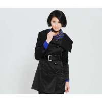 OLOMO欧莱诺灵动美感 女式风衣110670019050(黑色)