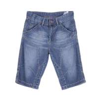 OLOMO欧莱诺复古猫须水洗牛仔中裤111131075046(蓝色)