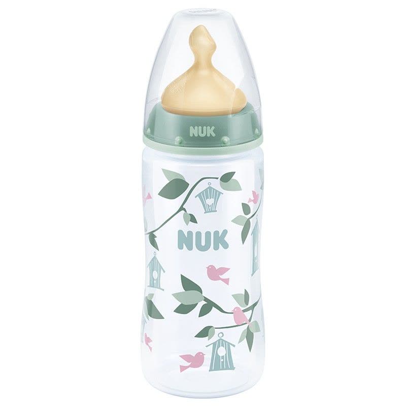 NUK300ml宽口PP彩色奶瓶(带初生型乳胶中圆孔奶嘴)图片