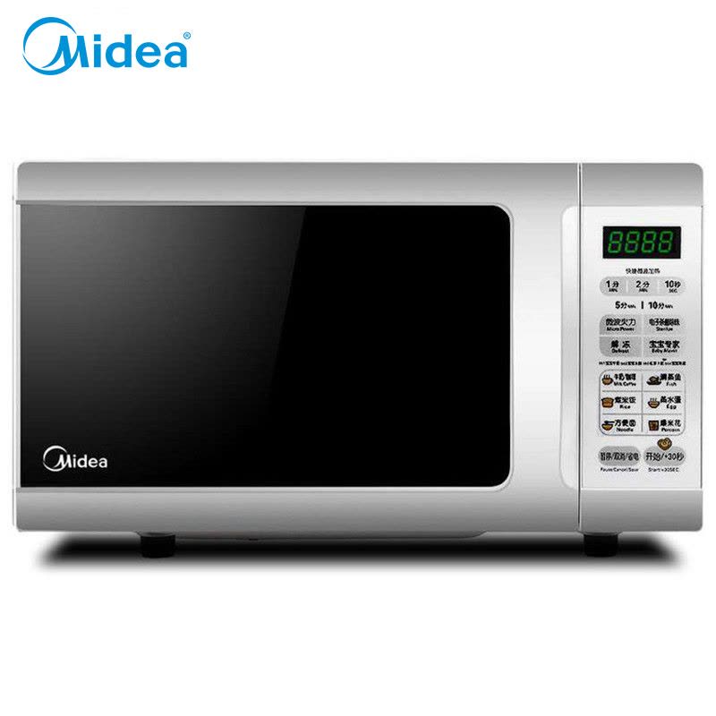 美的（Midea）微波炉 EM720KG1-PW 20L 微电脑 平板式 家用 700W图片