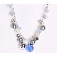 Kaila韩版可爱纽约天使之城项链-蓝色