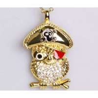 Kaila可爱海盗猫头鹰项链