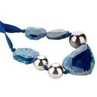 Kaila蓝色梦幻不规则石材项链