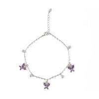 新光饰品紫蝴蝶百搭脚链11144301353801