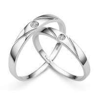 卓思华18K金钻石对戒-爱我久久(男19女11号)