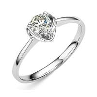 卓思华18K金钻石女戒-心有灵犀11号