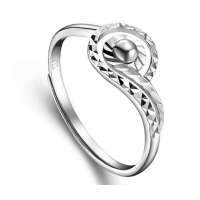 翠绿首饰-和音系列Pt950铂金女戒11号