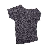 OLOMO欧莱诺个性不对称袖T恤111411139046(黑色)