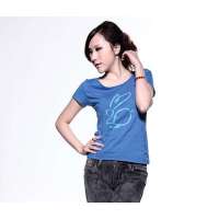 OLOMO欧莱诺可爱兔子印花全棉T恤111411185046(蓝色)