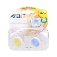 新安怡(0-6个月)时尚六孔安抚奶嘴(2装)SCF180/23